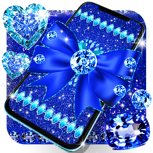 blue glitter diamond wallpaper