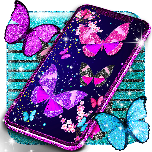 glitter butterfly wallpapers