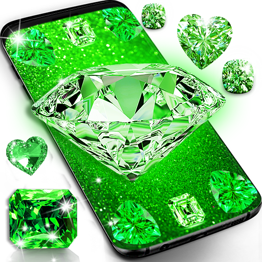 green diamond shiny wallpapers