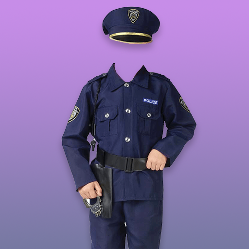 kids police suit photo editor