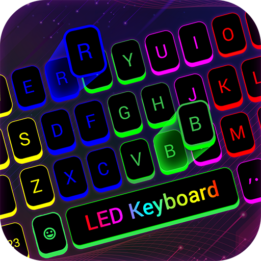 neon led light keyboard fancy font keyboard
