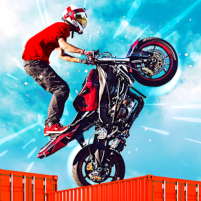 dirt bike roof top racing game