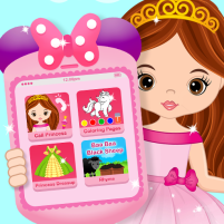 pink little talking princess baby phone kids game