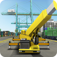 ship sim crane and truck