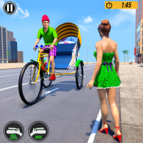 bicycle rickshaw driving games