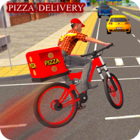 bmx bicycle pizza delivery boy