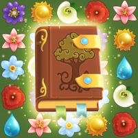 flower book match3 puzzle game