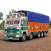 indian truck cargo driving 3d