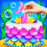 mermaid glitter cake maker