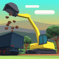 dig in an excavator game