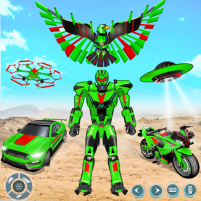 flying hawk robot car game