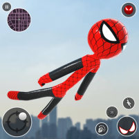 spider stickman rope hero war