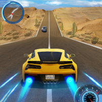 street racing car driver 3d