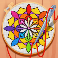 cross stitch coloring mandala scaled