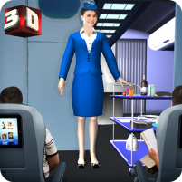 flight attendant airport manager plane games