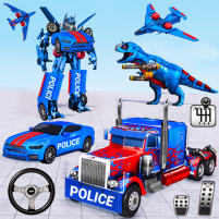 police truck robot game dino scaled