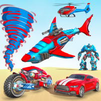 shark robot car game bike game