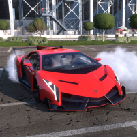 supercar lambo veneno drift