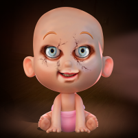 the baby in pink horror game