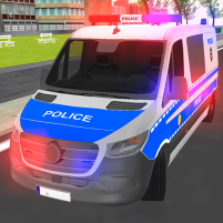 american police van driving