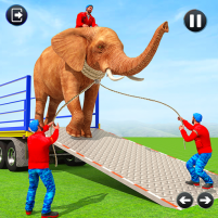 animals transporter truck game