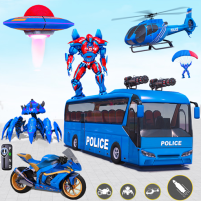 bus robot car war robot game scaled