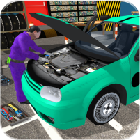 car mechanic robot workshop