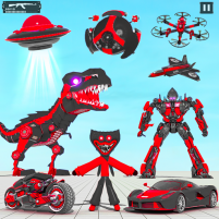 dino car robot transform games