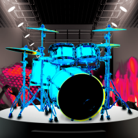 drum hero rock music game tiles style