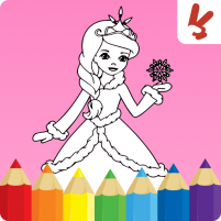 kids coloring book princess