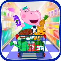 kids supermarket shopping