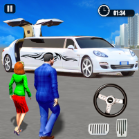 limo car driving taxi games