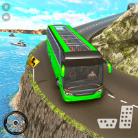 mountain climb bus racing game