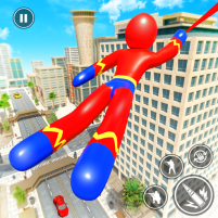 stickman rope superhero game