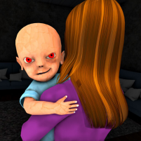 the scary baby in horror house scaled