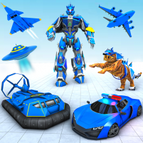 us police tiger robot car game