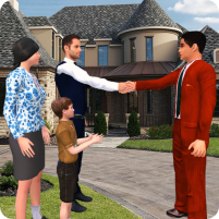 virtual rent home happy family