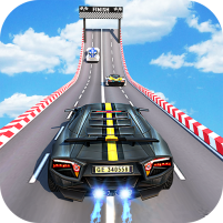 city sports car racing stunts