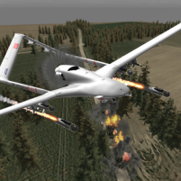 drone strike military war 3d