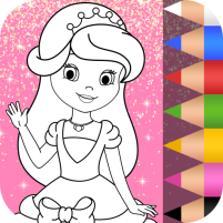 princess coloring dress up