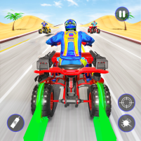 quad bike traffic shooting gam