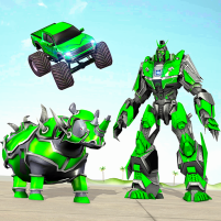 rhino robot car transform game