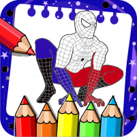 spider hero coloring