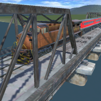 train simulator mountains city