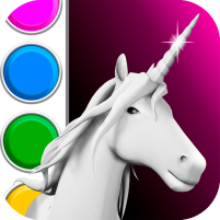 unicorn 3d coloring book