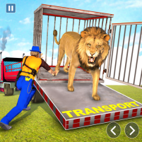 wild animal transport truck 3d