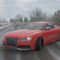 drive audi rs5 city parking