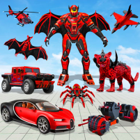 flying bat robot car transform scaled