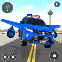 flying prado car robot game