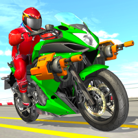 gun bike racing shooting game